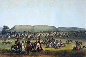 Indians camped nearFort McKenzie