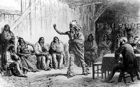 The Tribal Grand Council meeting over the Fort Laramie Treaty