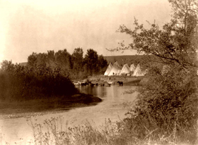 Crow Teepees on the Little Bighorn