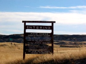 Pine Ridge Reservation in South Dakota