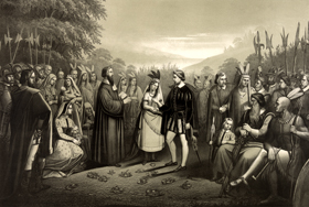 Pocahontas marries John Rolfe