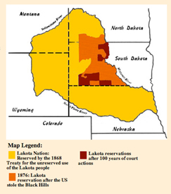 Lakotah Nation Map