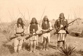 Geronimo and warriors, 1886