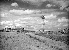 Sod houses on the plains