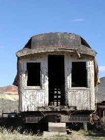 Railroad car in Goldfield, Nevada
