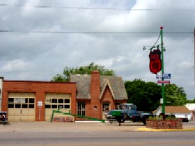 Restored 66 station in Chandler, Oklahoma