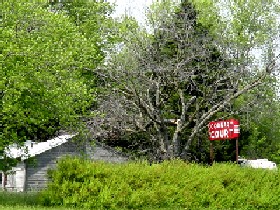 Country Court Sign near White Oak, Oklahoma