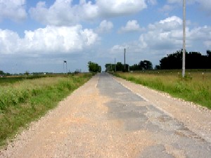 Route 66 9 foot road in Oklahoma