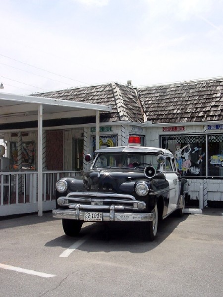 Patrol Car in Front of Ann's Chicken Fry, Oklahoma City, Oklahoma