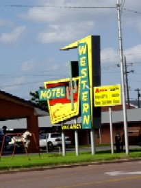 Western Motel in Sayre, Oklahoma
