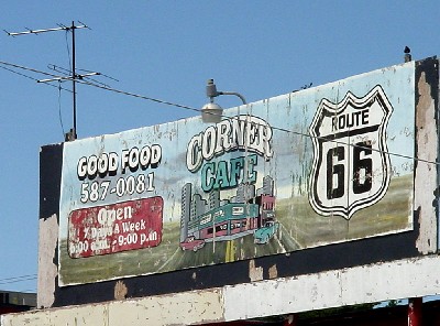 Corner Cafe Billboard in Tulsa Oklahoma
