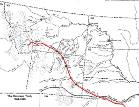 Bozeman Trail map