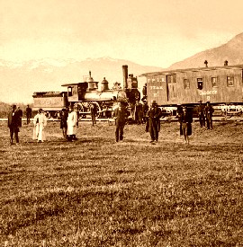 Central Pacific Railroad at Ogden, Utah, 1869