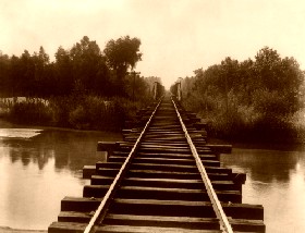 Southern Pacific Railroad bridge over the Calloway Canal, Kern County, California, 1888
