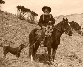 A trapper and his dog