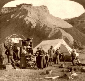 Camping in the Wyoming Badlands, 1904.