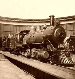 Engine in roundhouse