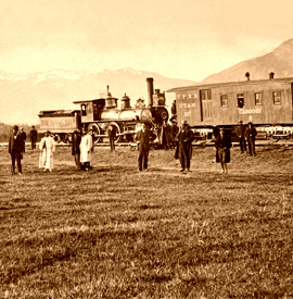 Railroad at Ogden, Utah, 1869