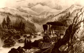 Railroad through the Sierra-Nevada