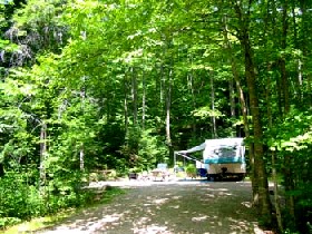 Towable RV in rustic location