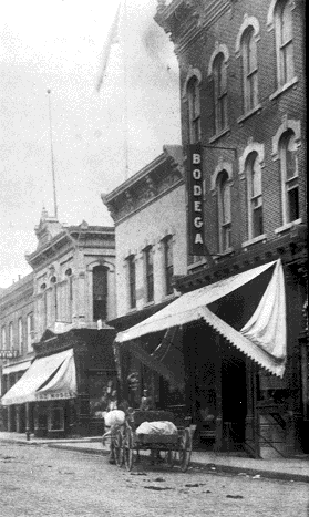 The Bodega Saloon building in 1880.