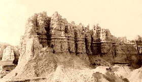 Statutory Buttes in the Badlands, 1896