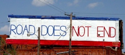 Road Does Not End Sign