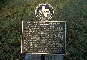 Bill Longley grave in Giddings, Texas
