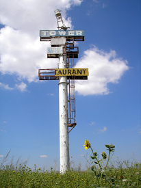 Britten truck stop sign