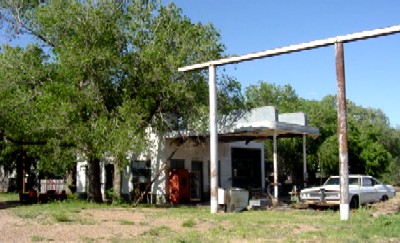 Old Gas Station in Glenrio, Texas