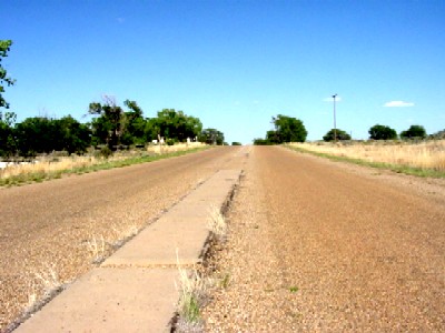 Route 66 in Glenrio, Texas
