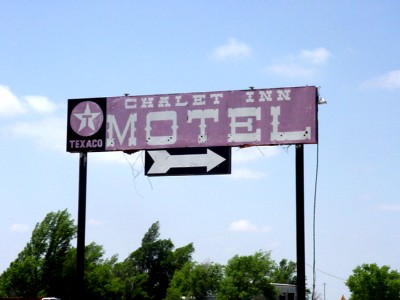 Chalet Inn Sign, Groom, Texas