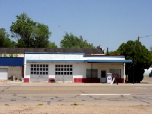 Closed Gas Station at Groom, Texas