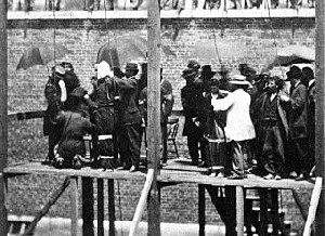 A gallows hanging