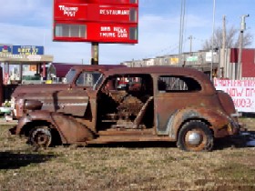 Old Cars at Flea Market in Wildorado, Texas