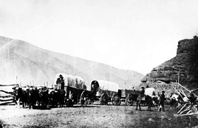 Wagon train in Utah