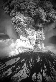 Mt. St. Helen's erupting