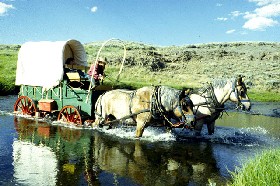 Crossing the Sweetwater River in Wyoming