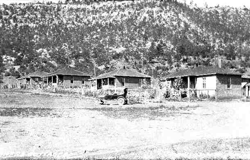 Miner's cottages in Dawson, New Mexico