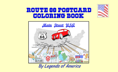 Route 66 Postcard Coloring Book