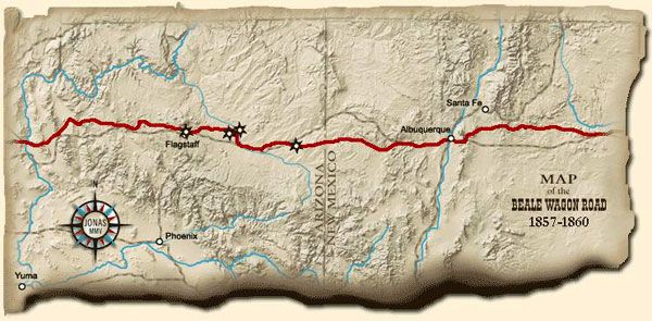 Beale Wagon Road Map