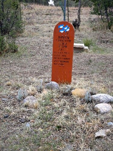 Davy Crockett's grave in Cimarron, New Mexico, Kathy Weiser