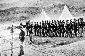US Army at Gillems Camp, Lava Beds National Monument, 1873