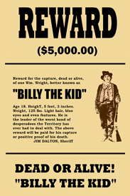Billy the Kid Wanted Poster