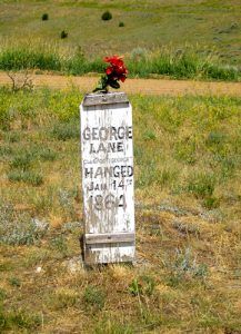 George Lane grave in Virginia City, Montana