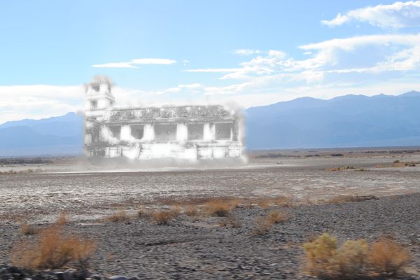 Castle Mirage, Death Valley, Digital composition by Kathy Weiser