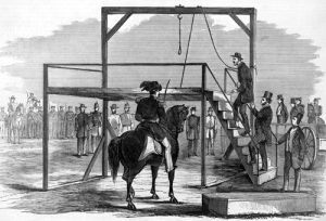 John Brown ascending the scaffold to be hanged