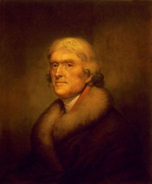 Thomas Jefferson, by Rembrandt Peale 1805.