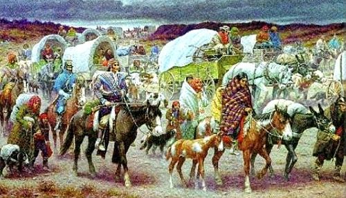 Trail of Tears painting by Robert Lindneux