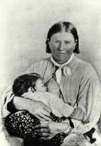 Cynthia Parker, 1861 with infant daughter